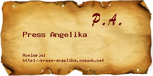 Press Angelika névjegykártya